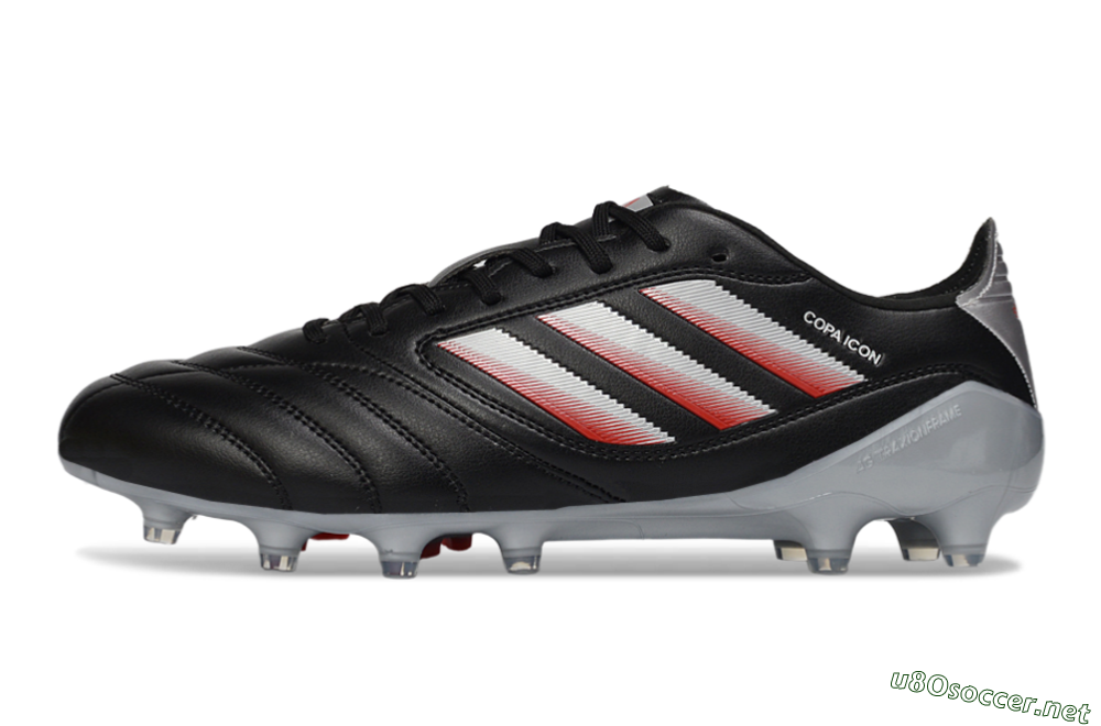 Men's Adidas Copa Icon 2 FG Football Boots - Black/Crimson Red/Metallic Silver 0