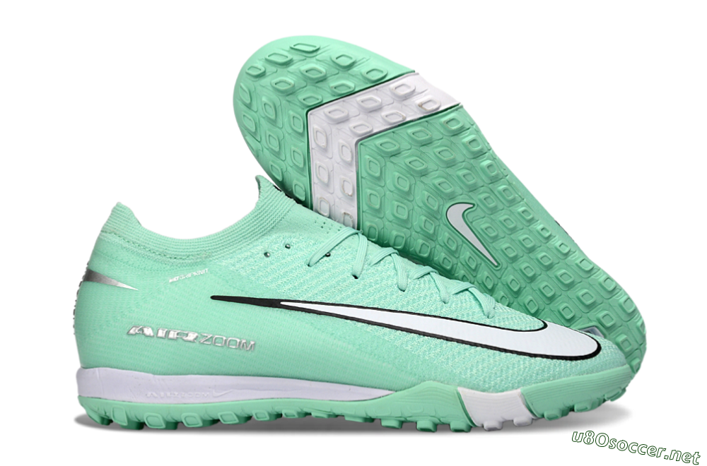 Unisex Nike Air Zoom Mercurial Vapor 16 Elite TF Football Shoes - Mint/Bright Green/Cool Aqua 2