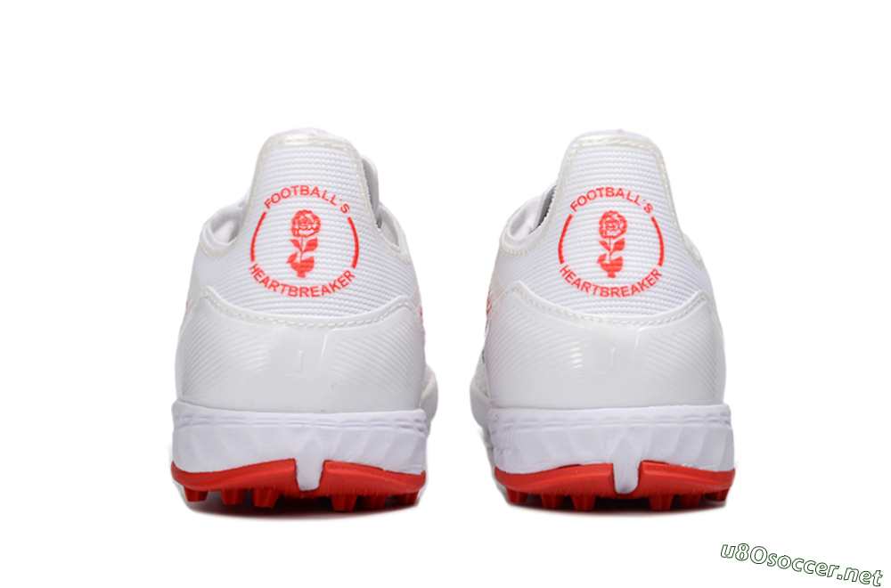 Unisex Adidas F50 Pro TF Football Shoes - White/Crimson Red/Black 5