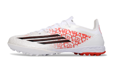 Unisex Adidas F50 Pro TF Football Shoes - White/Crimson Red/Black