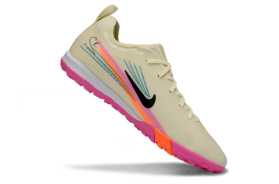 Unisex Nike Air Zoom Mercurial Vapor 16 Pro TF Football Shoes - Beige/Neon Pink/Luminous Orange