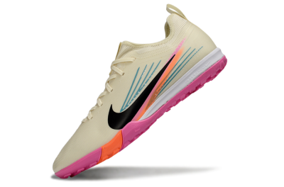 Unisex Nike Air Zoom Mercurial Vapor 16 Pro TF Football Shoes - Beige/Neon Pink/Luminous Orange