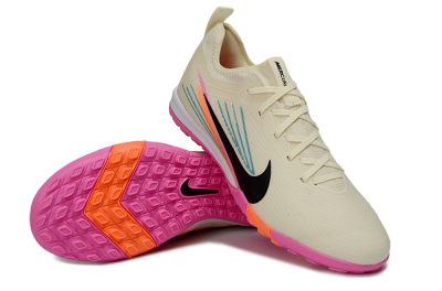 Unisex Nike Air Zoom Mercurial Vapor 16 Pro TF Football Shoes - Beige/Neon Pink/Luminous Orange