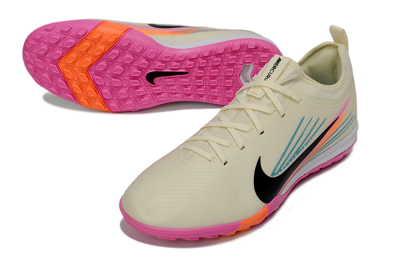 Unisex Nike Air Zoom Mercurial Vapor 16 Pro TF Football Shoes - Beige/Neon Pink/Luminous Orange