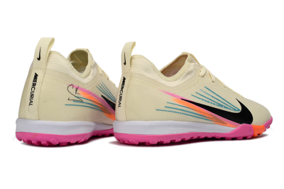 Unisex Nike Air Zoom Mercurial Vapor 16 Pro TF Football Shoes - Beige/Neon Pink/Luminous Orange