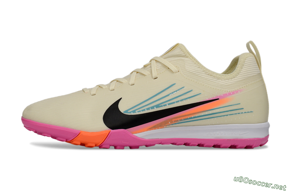 Unisex Nike Air Zoom Mercurial Vapor 16 Pro TF Football Shoes - Beige/Neon Pink/Luminous Orange 0