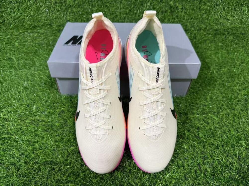 Unisex Nike Air Zoom Mercurial Vapor 16 Pro TF Football Shoes - Beige/Neon Pink/Luminous Orange