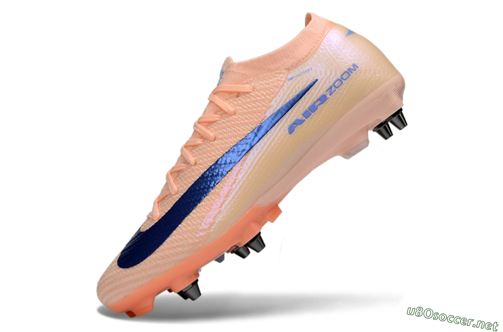 Men's Nike Air Zoom Mercurial Vapor 16 Elite SG Football Boots - Peach/Royal Blue/Pastel Orange 5