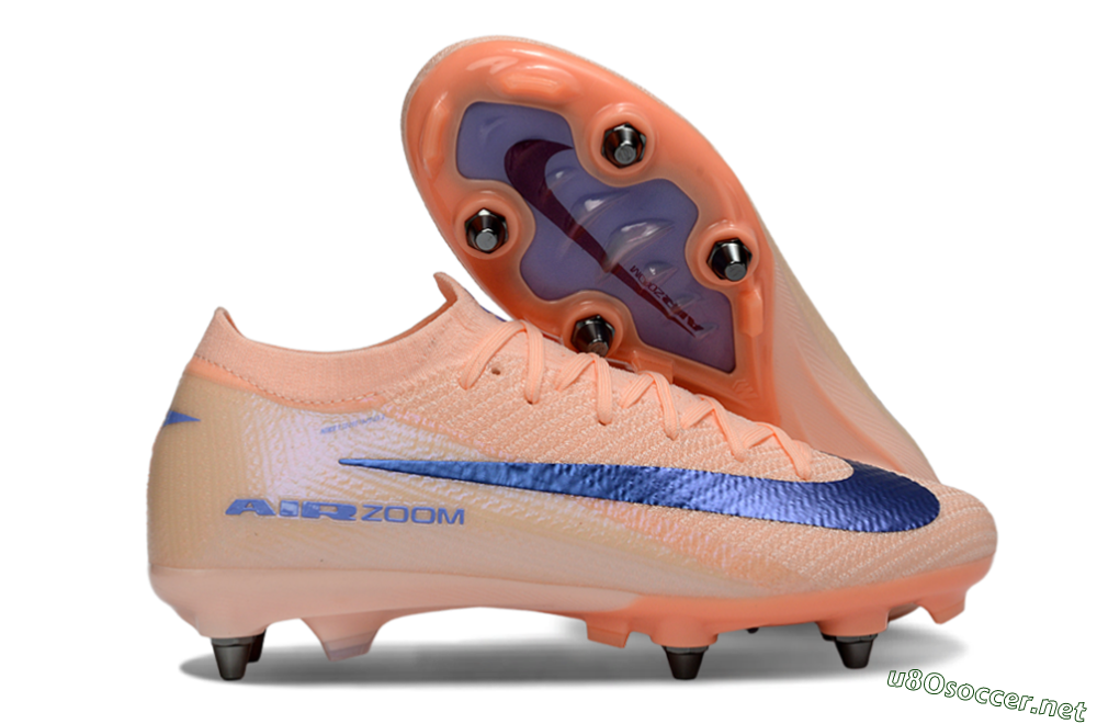 Men's Nike Air Zoom Mercurial Vapor 16 Elite SG Football Boots - Peach/Royal Blue/Pastel Orange 2