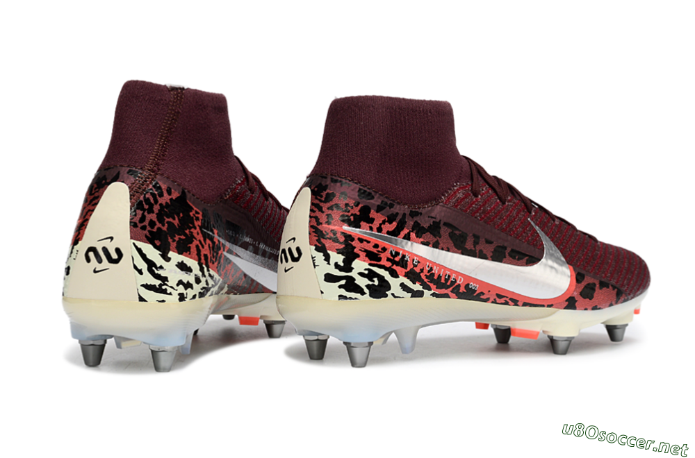 Men's Nike Air Zoom Mercurial Superfly 10 Elite SG Football Boots - Red/Dark Berry/Metallic Silver 6