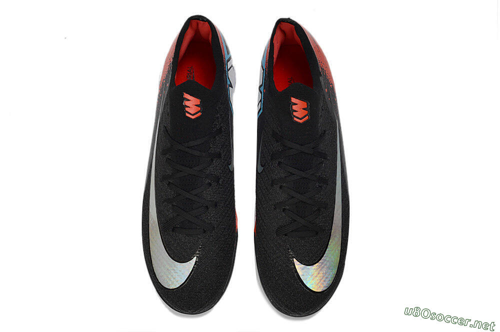Men's Nike Air Zoom Mercurial Vapor 16 Elite TF Football Shoes - Black/Crimson Burst/Shadow Black 4