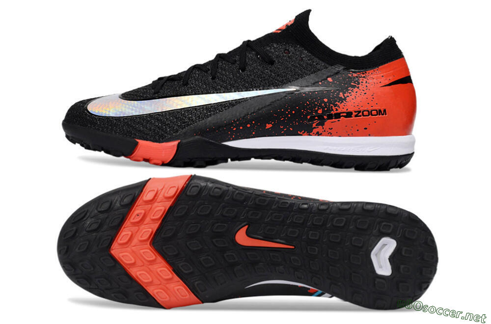 Men's Nike Air Zoom Mercurial Vapor 16 Elite TF Football Shoes - Black/Crimson Burst/Shadow Black 1