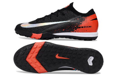 Men's Nike Air Zoom Mercurial Vapor 16 Elite TF Football Shoes - Black/Crimson Burst/Shadow Black