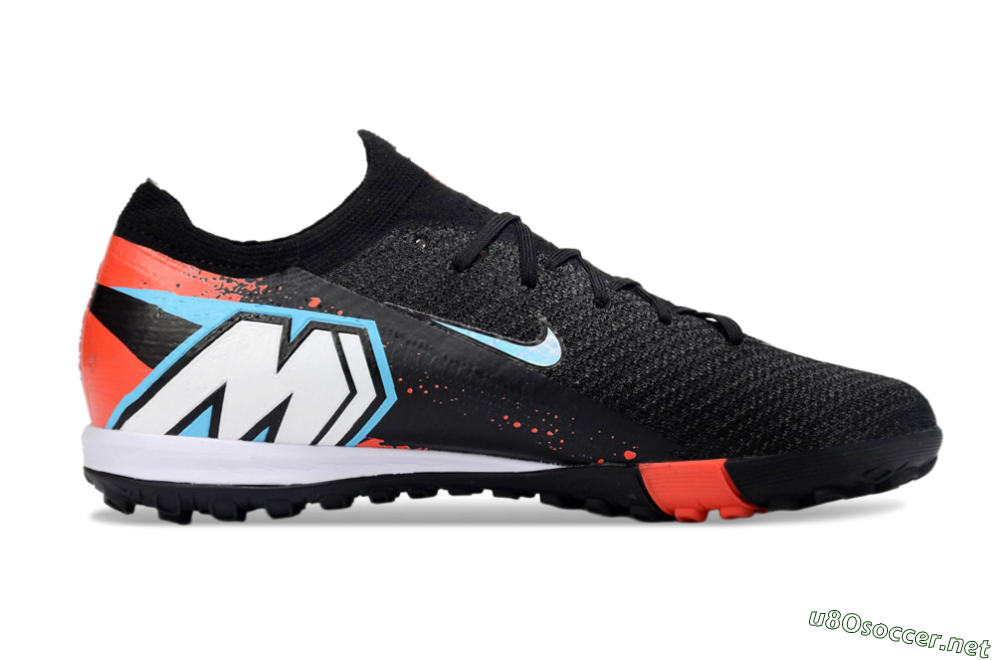 Men's Nike Air Zoom Mercurial Vapor 16 Elite TF Football Shoes - Black/Crimson Burst/Shadow Black 7