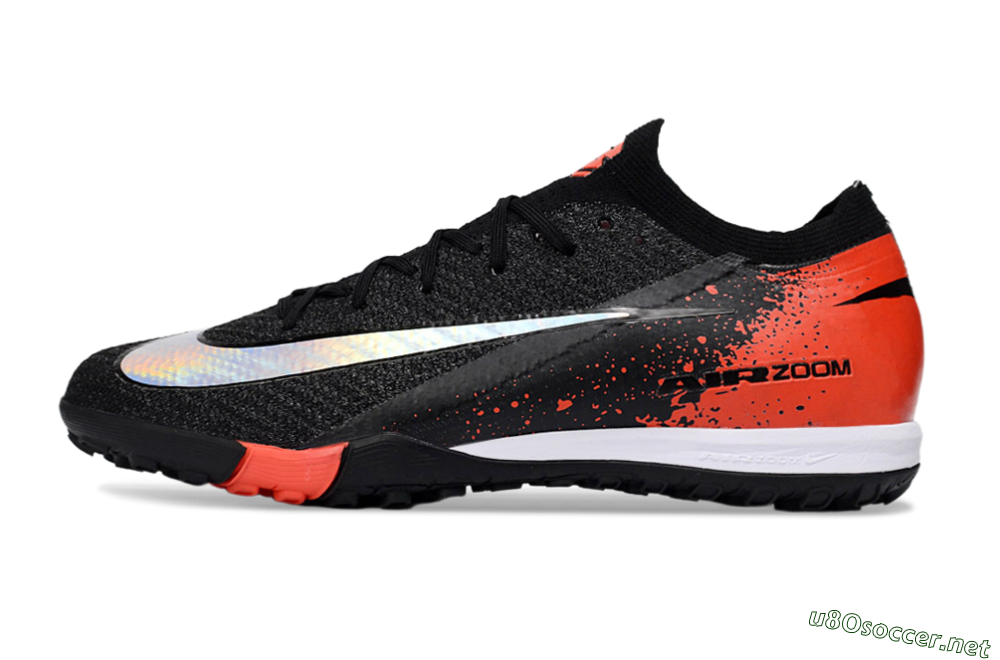 Men's Nike Air Zoom Mercurial Vapor 16 Elite TF Football Shoes - Black/Crimson Burst/Shadow Black 0