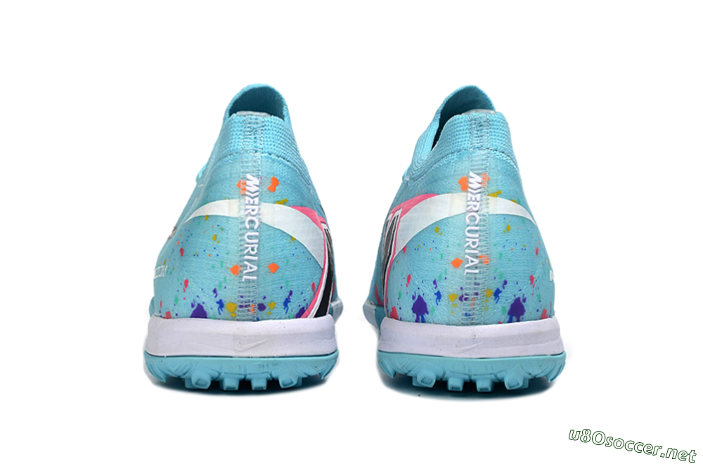 Men's Nike Air Zoom Mercurial Vapor 16 Elite TF Football Shoes - Aqua/Bright Blue/White 5