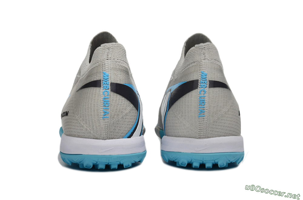 Men's Nike Air Zoom Mercurial Vapor 16 Elite TF Football Shoes - Gray/Sky Blue/Sea Foam 5