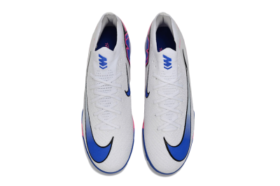 Men's Nike Air Zoom Mercurial Vapor 16 Elite TF Football Shoes - White/Electric Blue/Pink Flash
