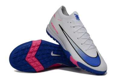 Men's Nike Air Zoom Mercurial Vapor 16 Elite TF Football Shoes - White/Electric Blue/Pink Flash
