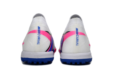 Men's Nike Air Zoom Mercurial Vapor 16 Elite TF Football Shoes - White/Electric Blue/Pink Flash