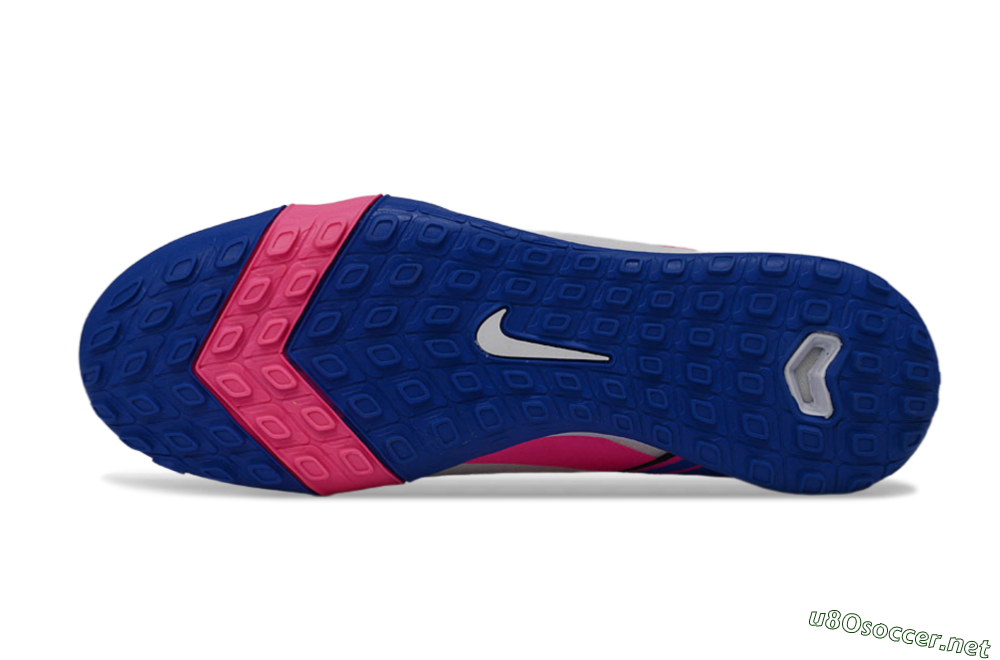 Men's Nike Air Zoom Mercurial Vapor 16 Elite TF Football Shoes - White/Electric Blue/Pink Flash 6