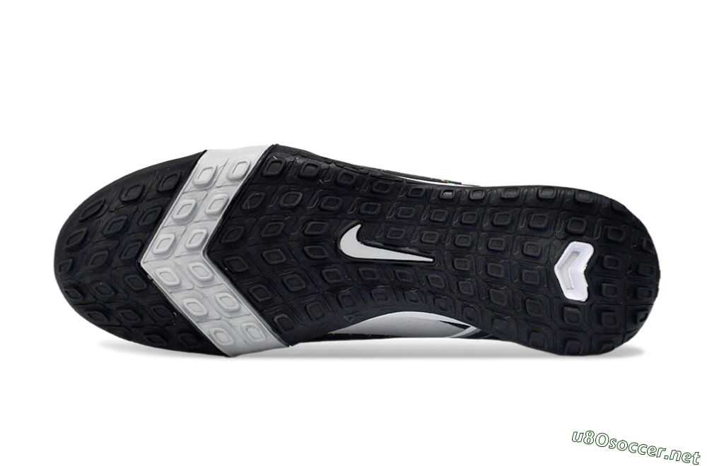 Men's Nike Air Zoom Mercurial Vapor 16 Elite TF Football Shoes - Black/Rainbow Splash/Sleek White 6