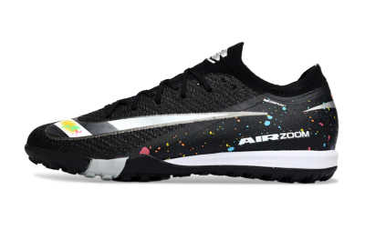Men's Nike Air Zoom Mercurial Vapor 16 Elite TF Football Shoes - Black/Rainbow Splash/Sleek White