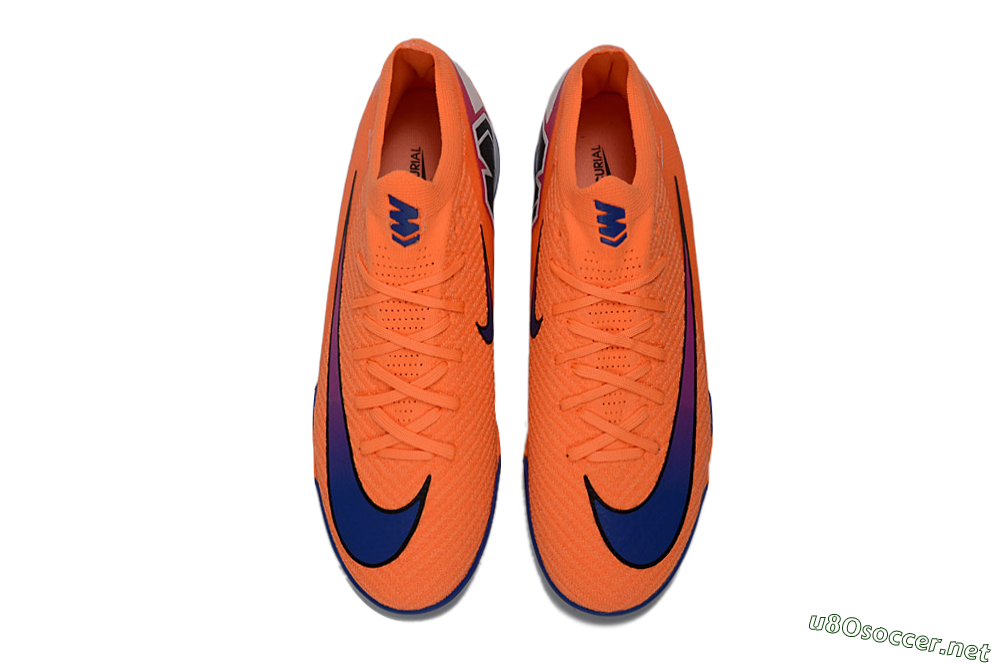 Men's Nike Air Zoom Mercurial Vapor 16 Elite TF Football Shoes - Orange/Electric Blue/Fiery Orange 4