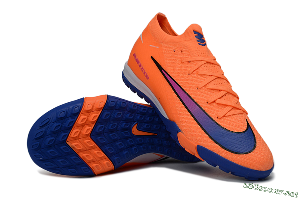 Men's Nike Air Zoom Mercurial Vapor 16 Elite TF Football Shoes - Orange/Electric Blue/Fiery Orange 3