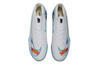 Men's Nike Air Zoom Mercurial Vapor 16 Elite TF Football Shoes - White/Crystal Blue/Splattered Pastel