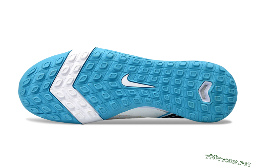 Men's Nike Air Zoom Mercurial Vapor 16 Elite TF Football Shoes - White/Crystal Blue/Splattered Pastel 6