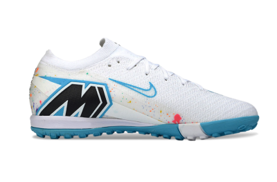 Men's Nike Air Zoom Mercurial Vapor 16 Elite TF Football Shoes - White/Crystal Blue/Splattered Pastel