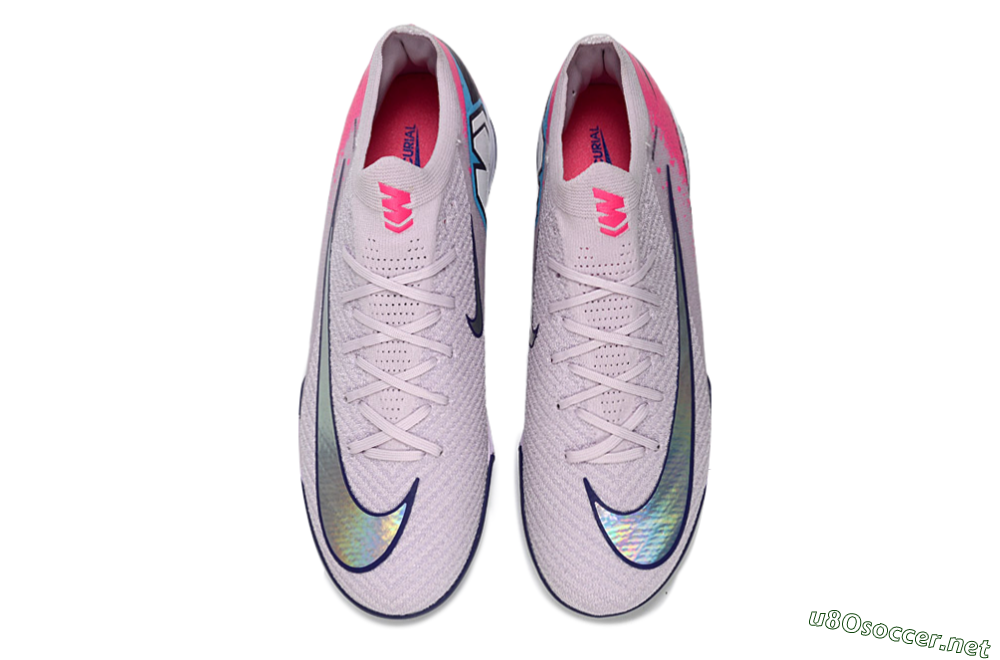 Men's Nike Air Zoom Mercurial Vapor 16 Elite TF Football Shoes - Lilac/Bright Pink/Dark Blue 4