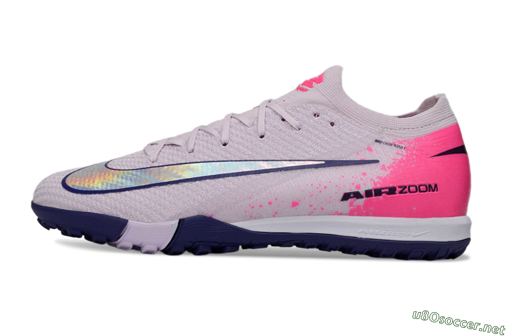 Men's Nike Air Zoom Mercurial Vapor 16 Elite TF Football Shoes - Lilac/Bright Pink/Dark Blue 0
