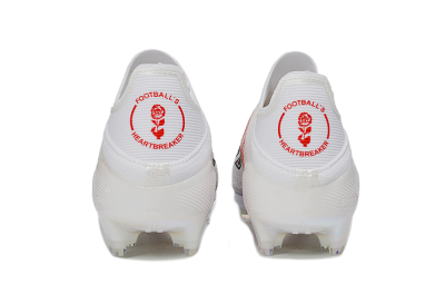 Unisex Adidas F50+ Elite Lightstrike Pro Laceless FG Football Boots - White/Crimson Red/Black