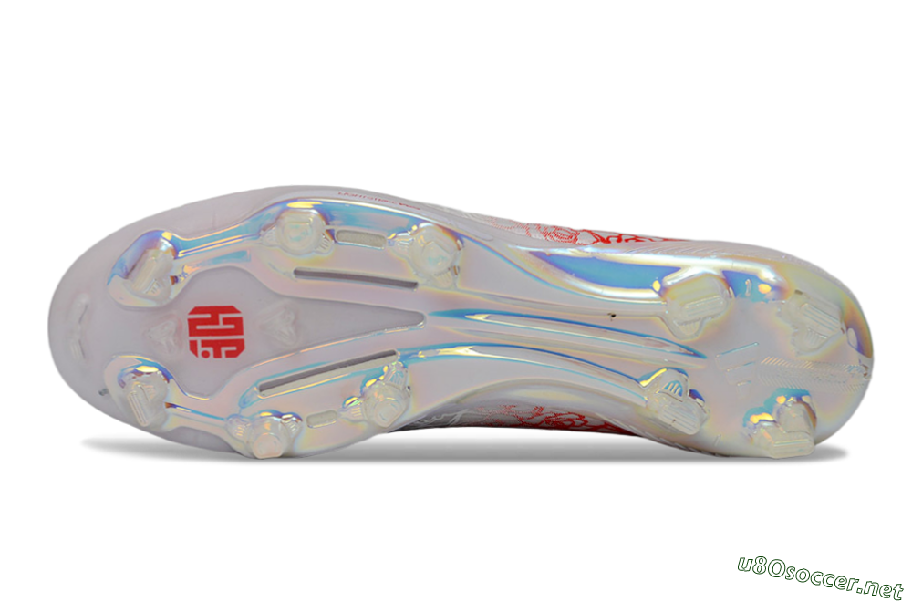 Unisex Adidas F50 Elite Lightstrike Pro FG Football Boots - White/Crimson Red/Black 6