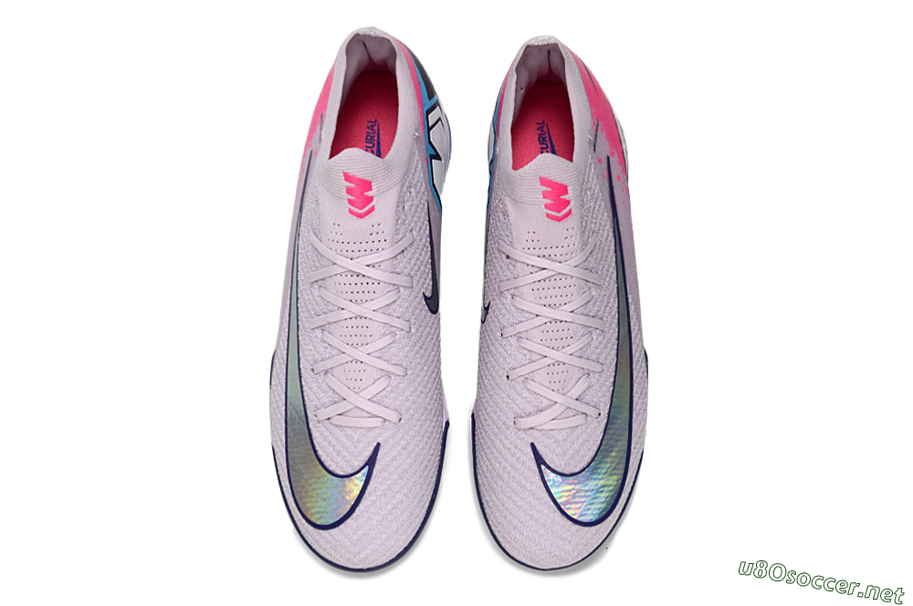 Men's Nike Air Zoom Mercurial Vapor 16 Elite FG Football Boots - Lilac/Bright Pink/Frosty Blue 4