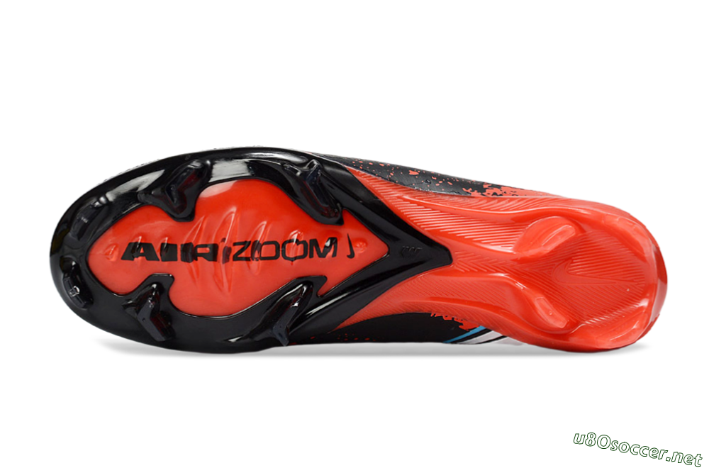 Men's Nike Air Zoom Mercurial Vapor 16 Elite FG Football Boots - Black/Fiery Red/Glossy Black 6