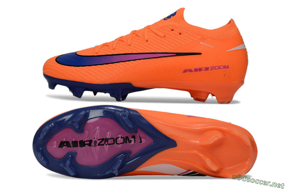 Men's Nike Air Zoom Mercurial Vapor 16 Elite FG Football Boots - Orange/Vibrant Purple/Shocking Pink 1