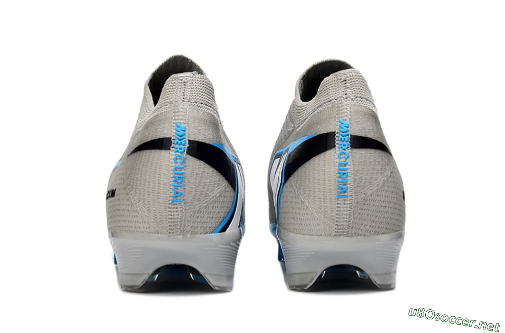 Men's Nike Air Zoom Mercurial Vapor 16 Elite FG Football Boots - Gray/Sky Blue/Light Gray 5