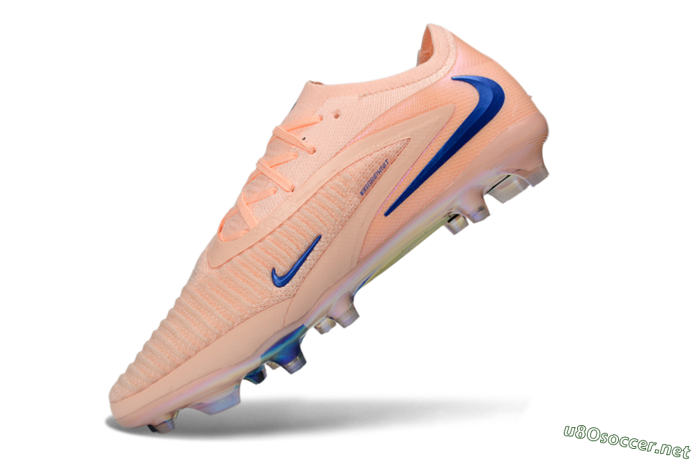 Unisex Nike Phantom 6 Elite Low FG Football Boots - Peach/Ocean Blue/Sunset Pink 5