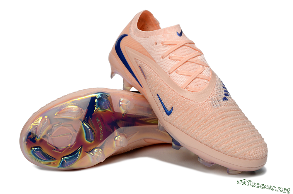 Unisex Nike Phantom 6 Elite Low FG Football Boots - Peach/Ocean Blue/Sunset Pink 3