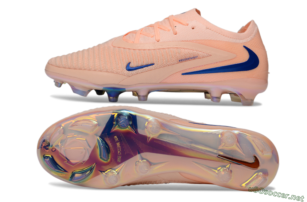 Unisex Nike Phantom 6 Elite Low FG Football Boots - Peach/Ocean Blue/Sunset Pink 1