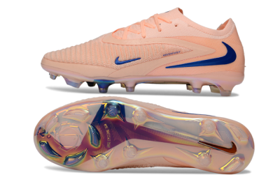 Unisex Nike Phantom 6 Elite Low FG Football Boots - Peach/Ocean Blue/Sunset Pink