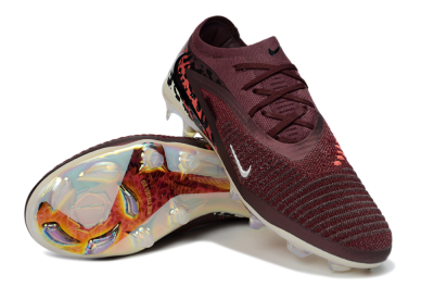 Unisex Nike Phantom 6 Elite Low FG Football Boots - Burgundy/Crimson Red/Black