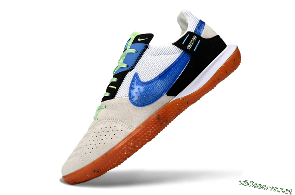 Unisex Nike Street Gato IC Football Shoes - Blue/Orange Blast/Clay Beige 5