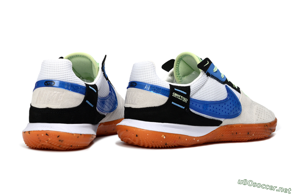 Unisex Nike Street Gato IC Football Shoes - Blue/Orange Blast/Clay Beige 6