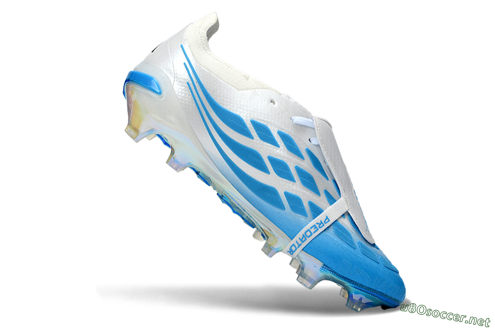 Unisex Adidas Predator 26 Elite Fold-Over Tongue FG Football Boots - Blue/Sky Blue/Black 4