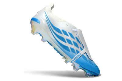 Unisex Adidas Predator 26 Elite Fold-Over Tongue FG Football Boots - Blue/Sky Blue/Black