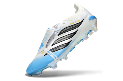 Unisex Adidas Predator 26 Elite Fold-Over Tongue FG Football Boots - Blue/Sky Blue/Black